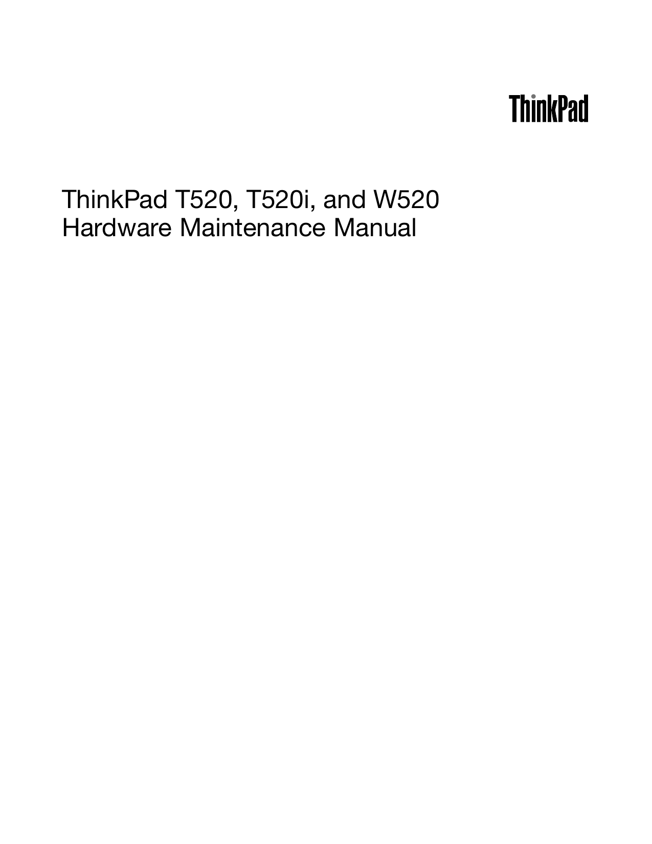 pdf for Lenovo Laptop ThinkPad W520 4276 manual