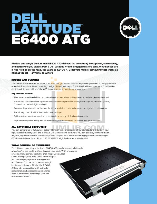 dell e6410 laptop user manual