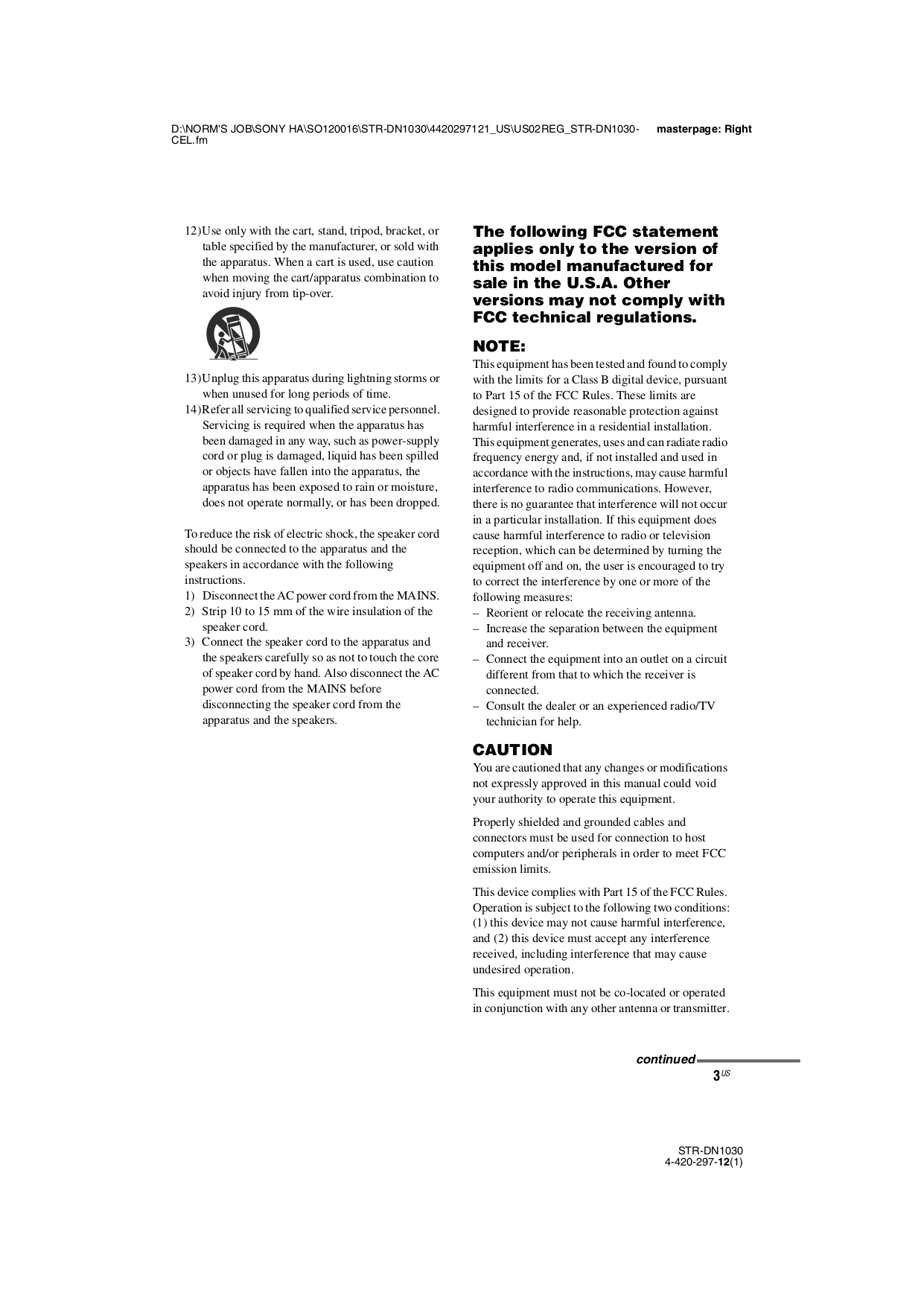 ... Sony Speaker System SA-F21 pdf page preview ...