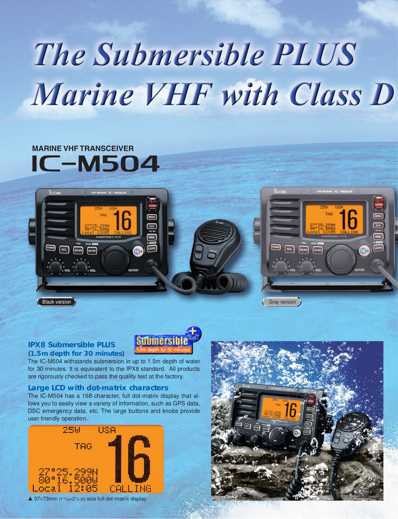 ... ICOM Other IC-M504 Radio-Marine pdf page preview ...