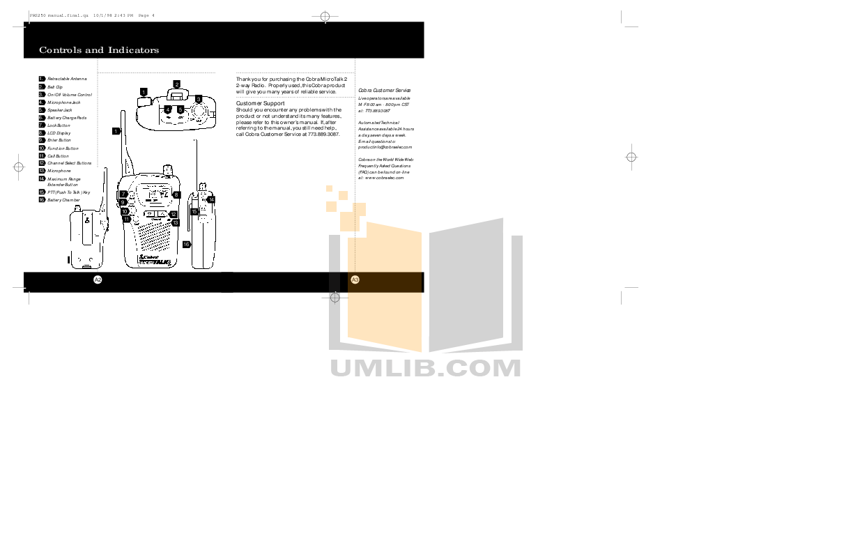 ... Cobra 2-way Radio 19 Ultra III pdf page preview ...
