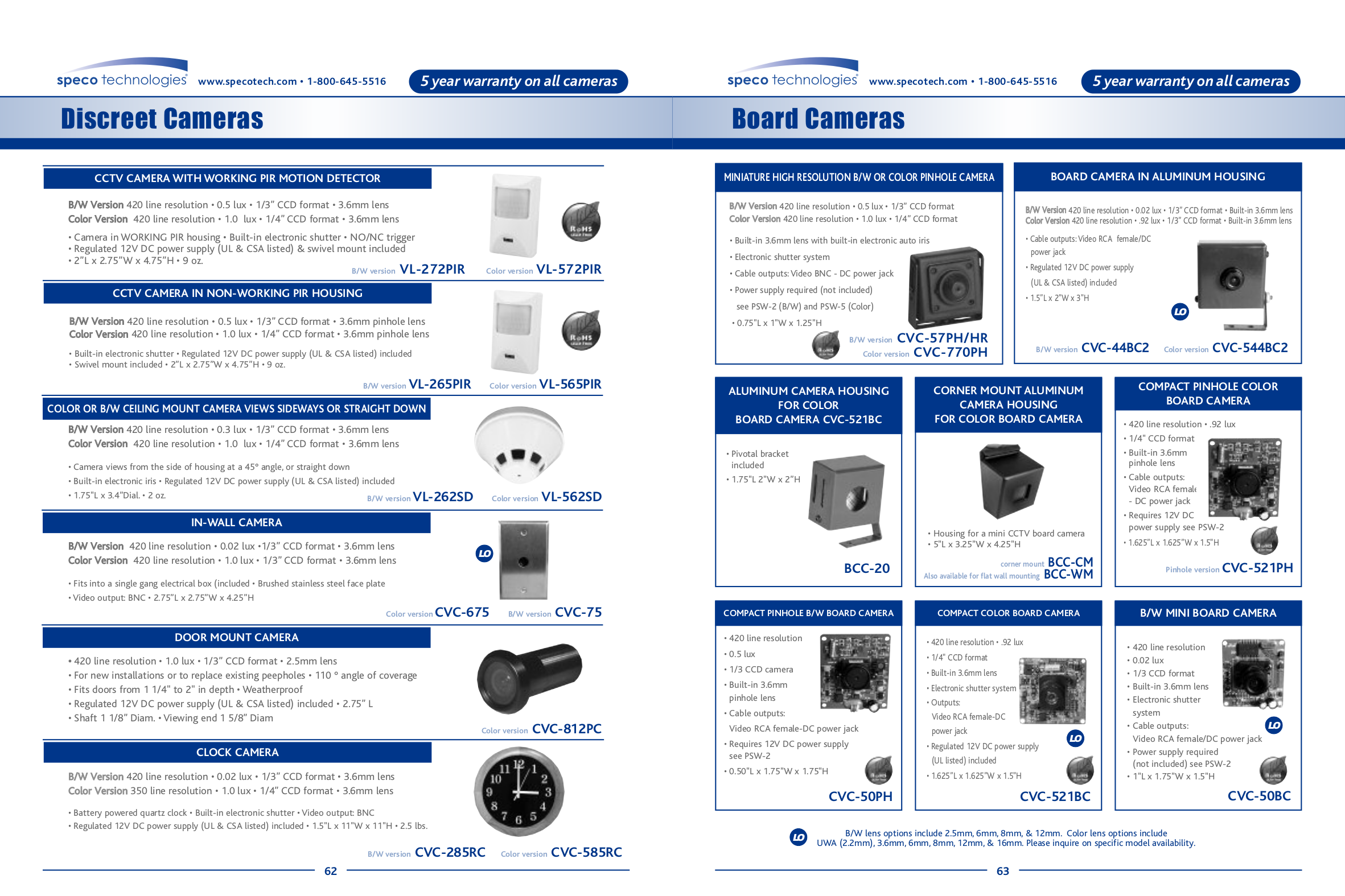 Speco Other VL-648IRVF Security Cameras pdf page preview ...