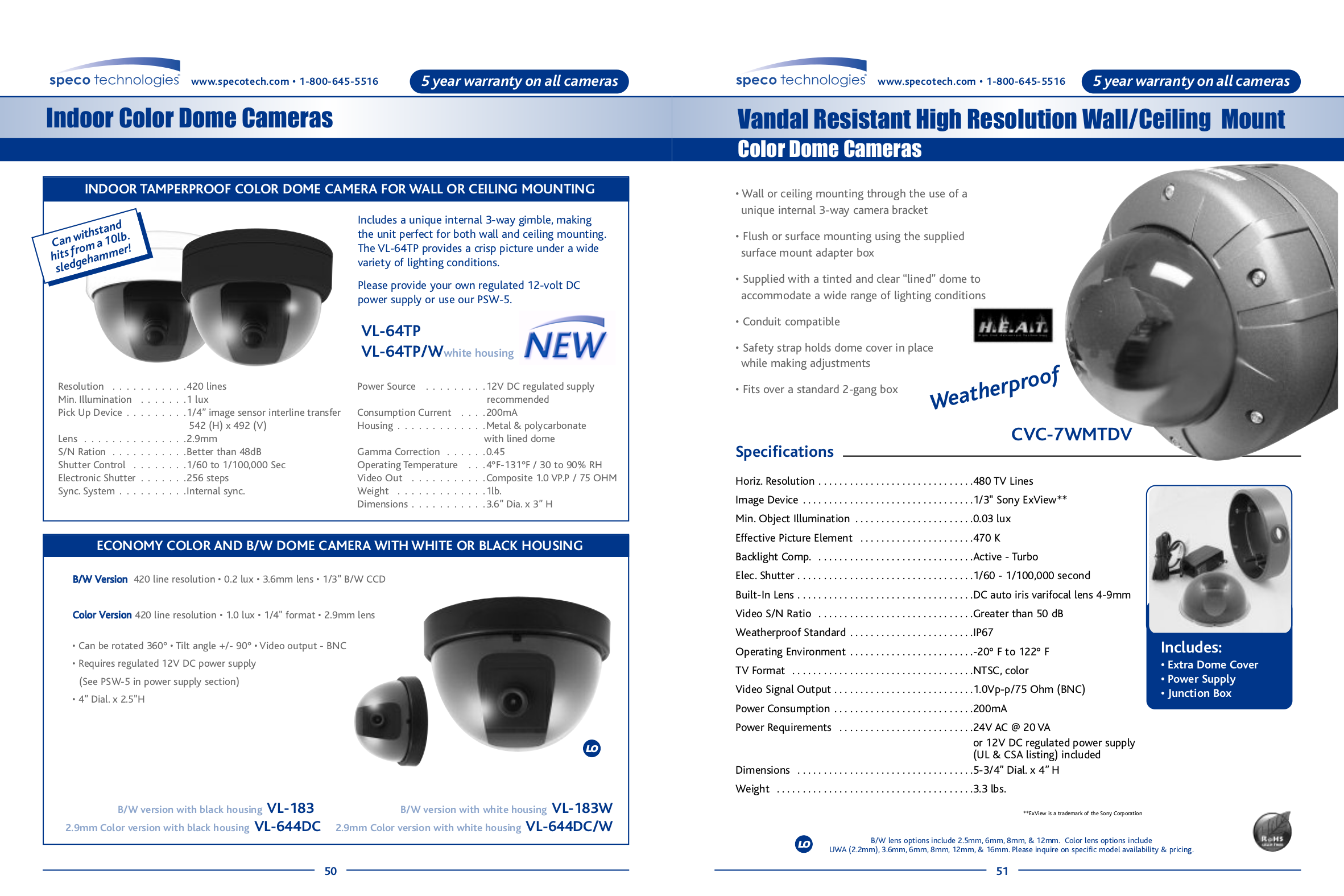... Speco Other VL-648IRVF Security Cameras pdf page preview ...