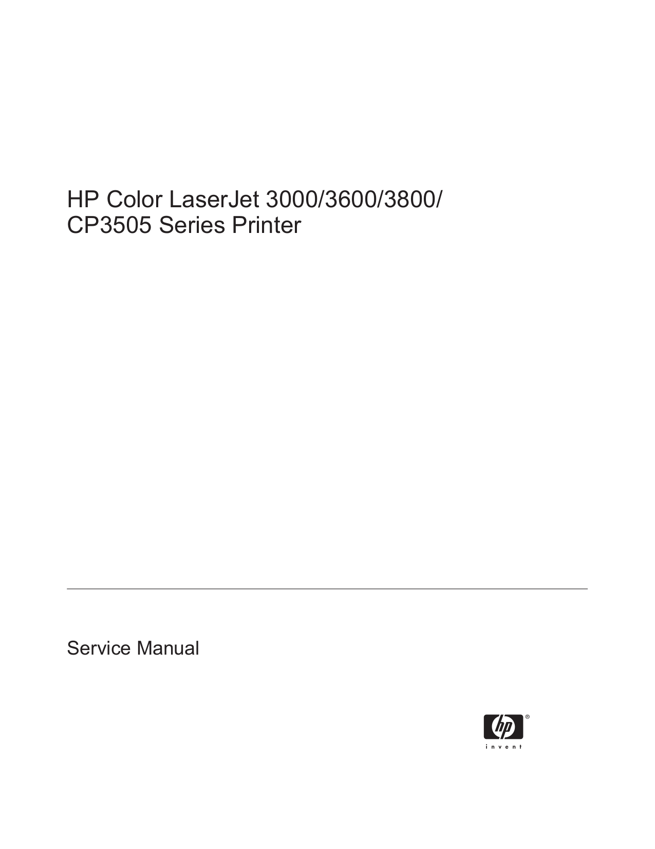 HP Printer Laserjet,Color Laserjet CP3505 pdf page preview ... PDF manual  ...