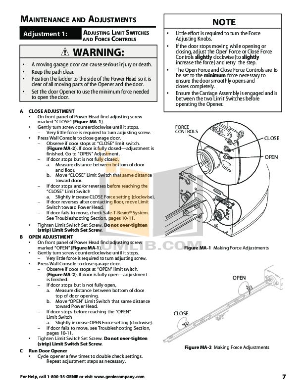 Genie Pro Max Garage Door Opener Manual Pdf Manual For Genie Other Chain Glide Garage Door Opener
