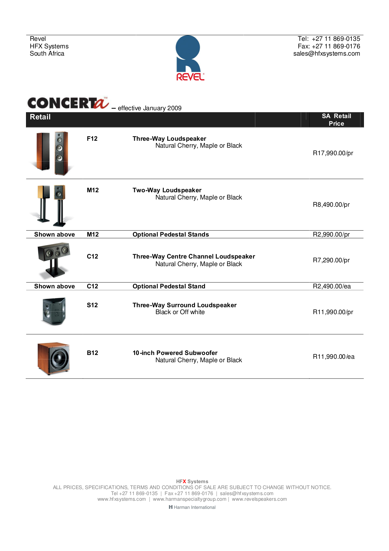 revel concerta b12 subwoofer
