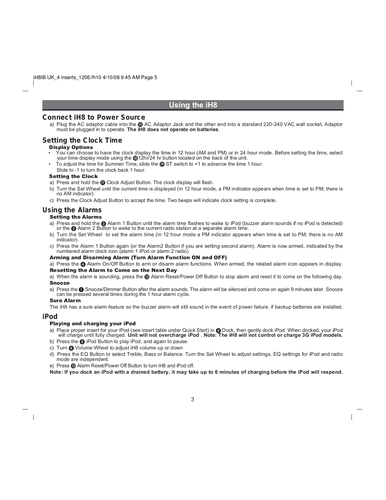 ... iHome Speaker iH8 pdf page preview ...