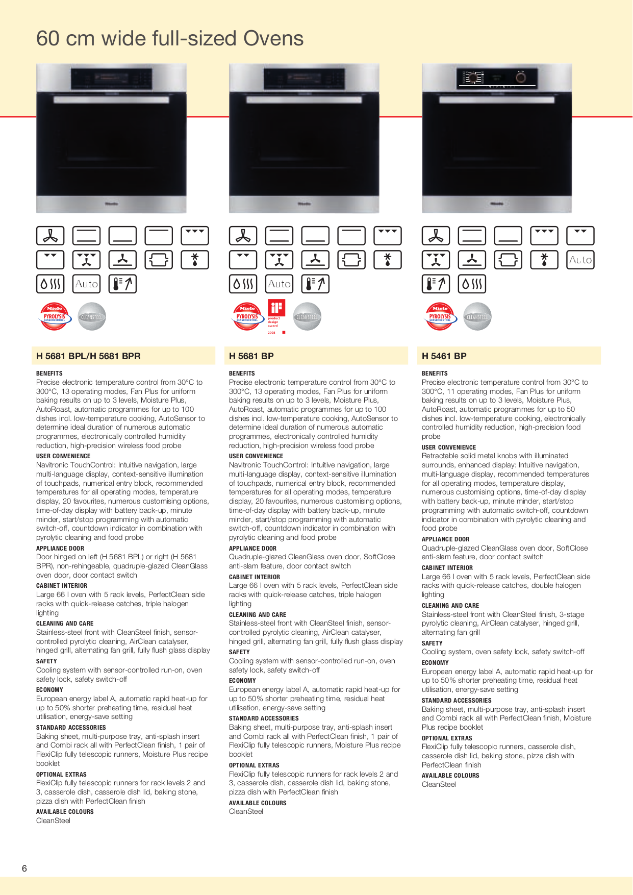 ... Miele Range CS1312BG pdf page preview ...