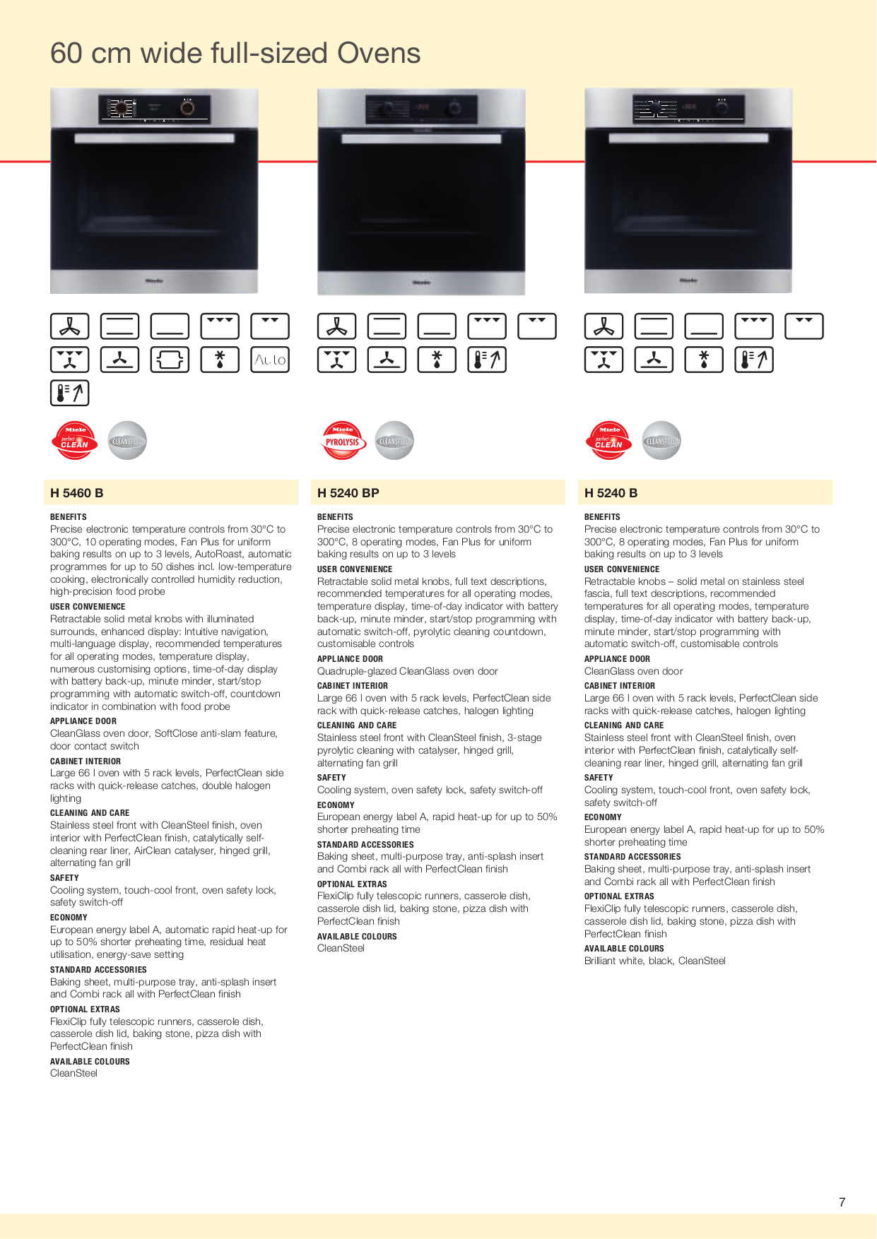 ... Miele Range CS1312BG pdf page preview ...