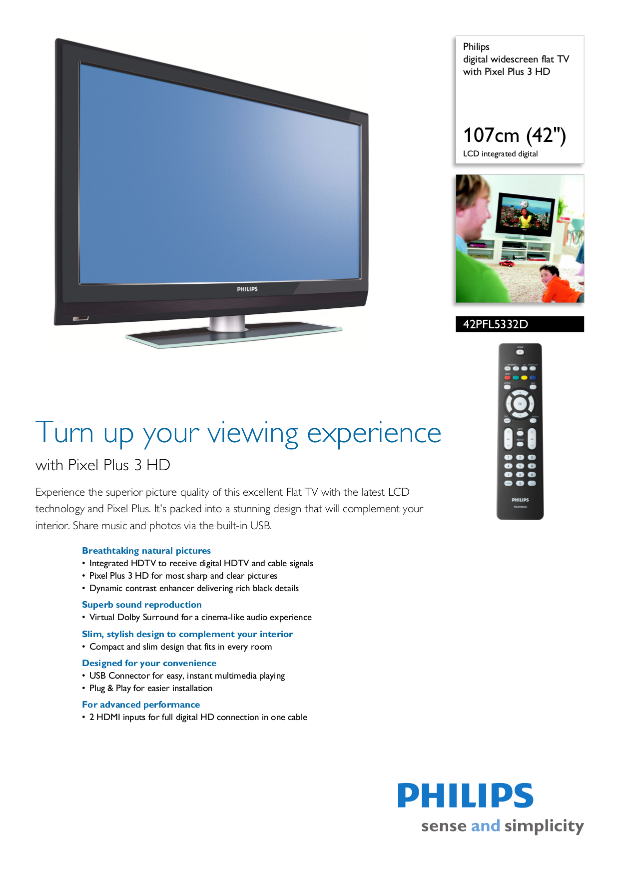pdf for Philips TV 42PFL5332D manual