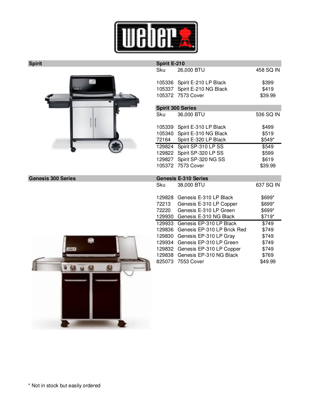 Weber Grill E-620 pdf page preview ...