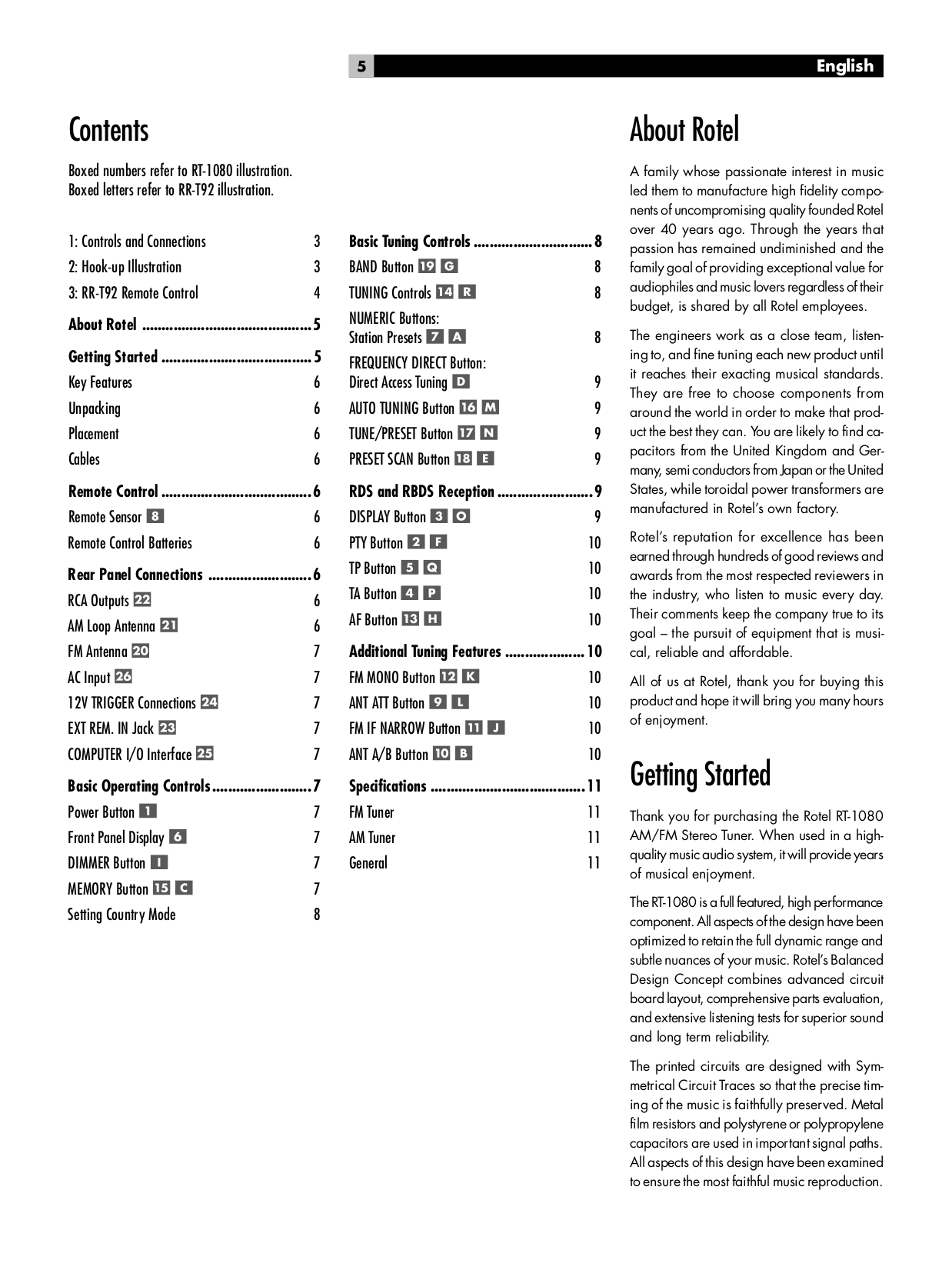... Rotel Other RT-820 Stereo Tuners pdf page preview ...