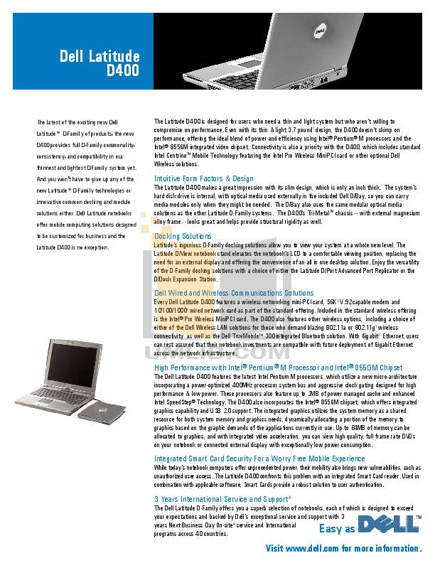 Dell Latitude D400 Drivers Windows Xp