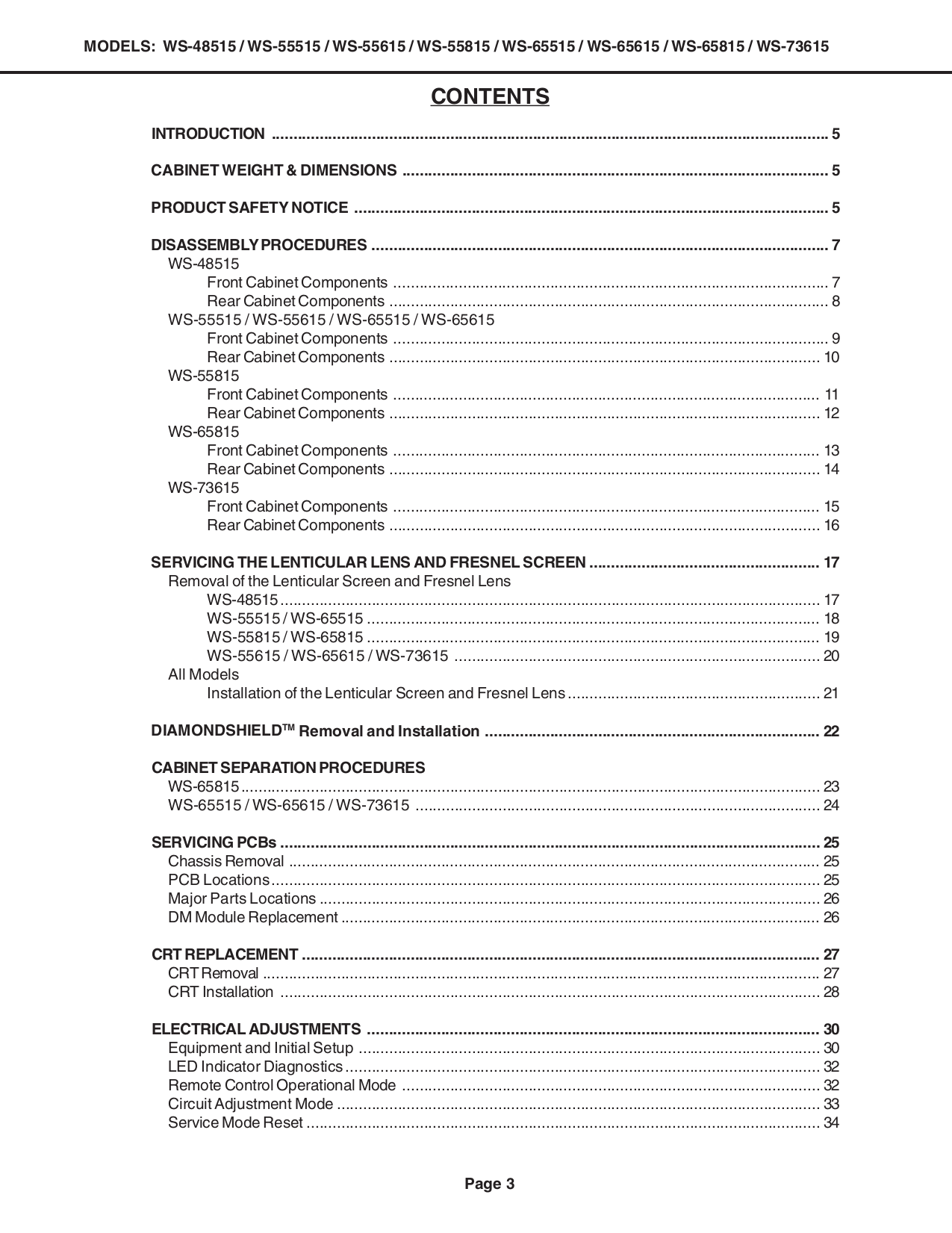 ... Mitsubishi TV WS-55615 pdf page preview ...