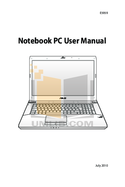 Download free pdf for Asus G73JW Laptop manual