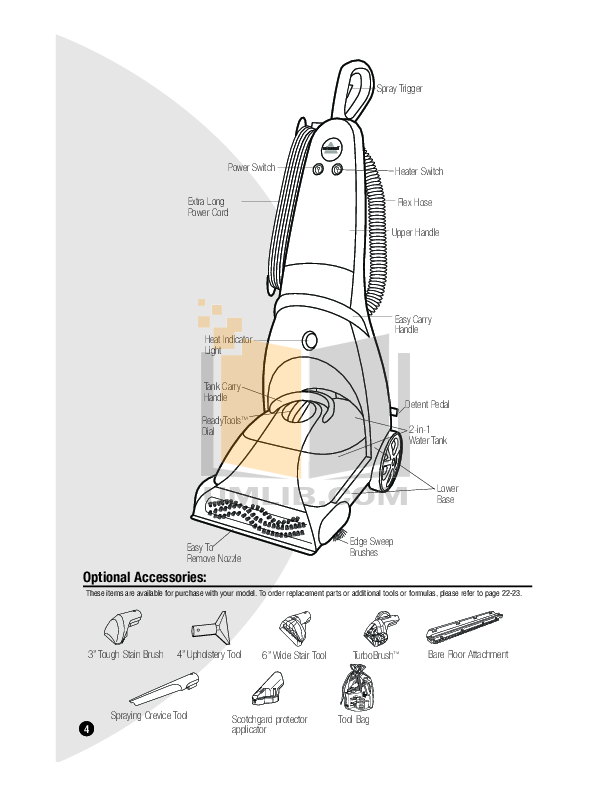 PDF manual for Bissell Vacuum 9500