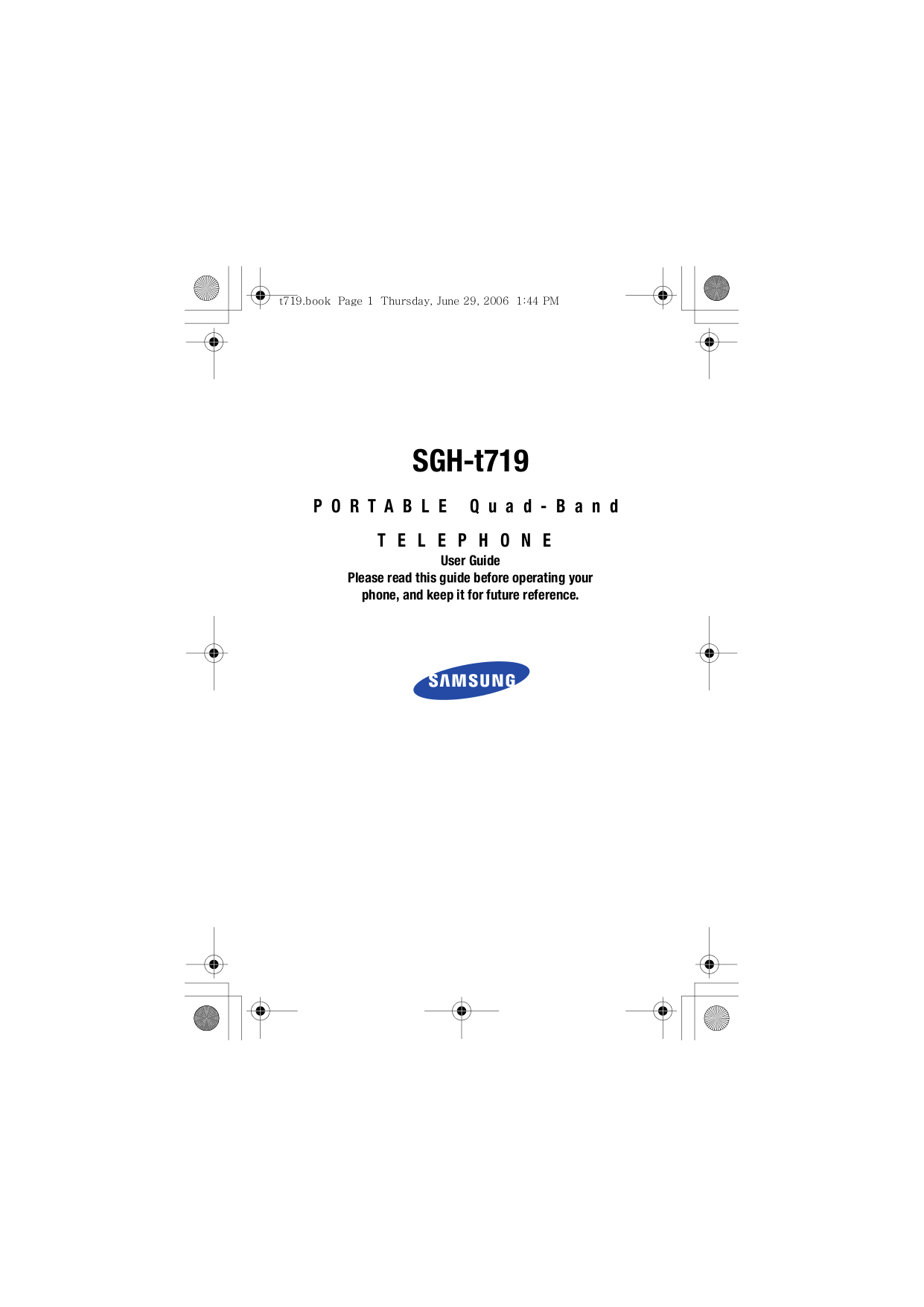 pdf for Samsung Cell Phone SGH-T719 manual