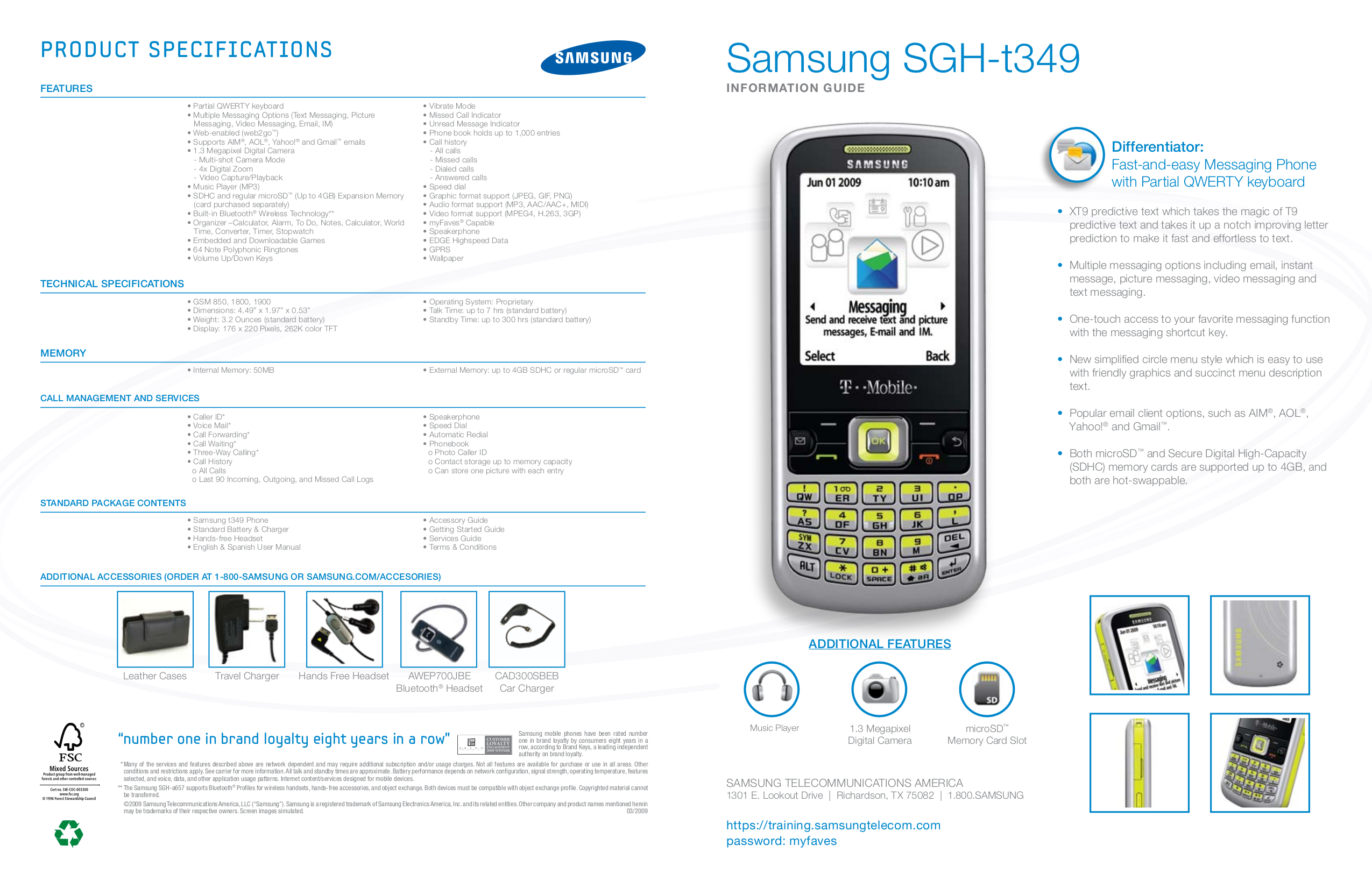 pdf for Samsung Cell Phone SGH-T349 manual