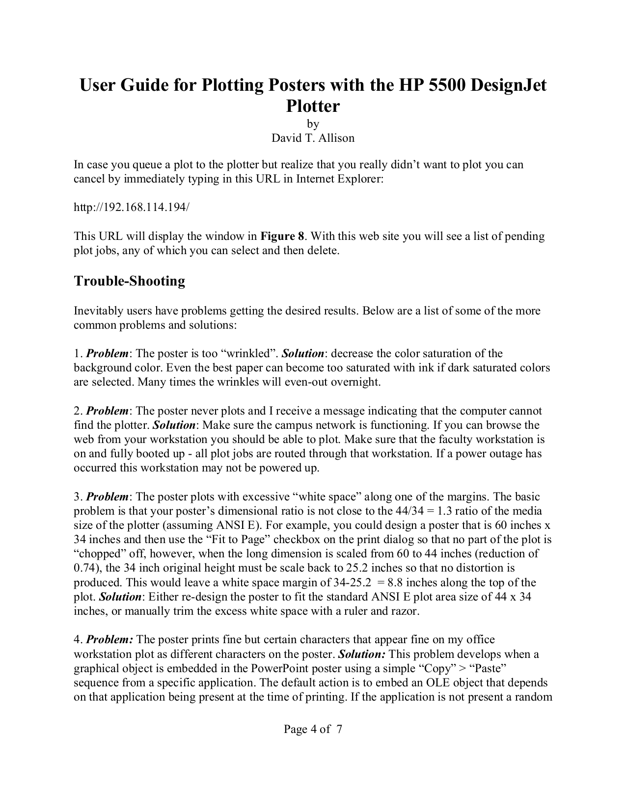 ... HP Printer Designjet 5500 pdf page preview ...