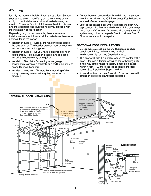 PDF manual for Chamberlain Other Power Drive HD200D Garage Door Openers