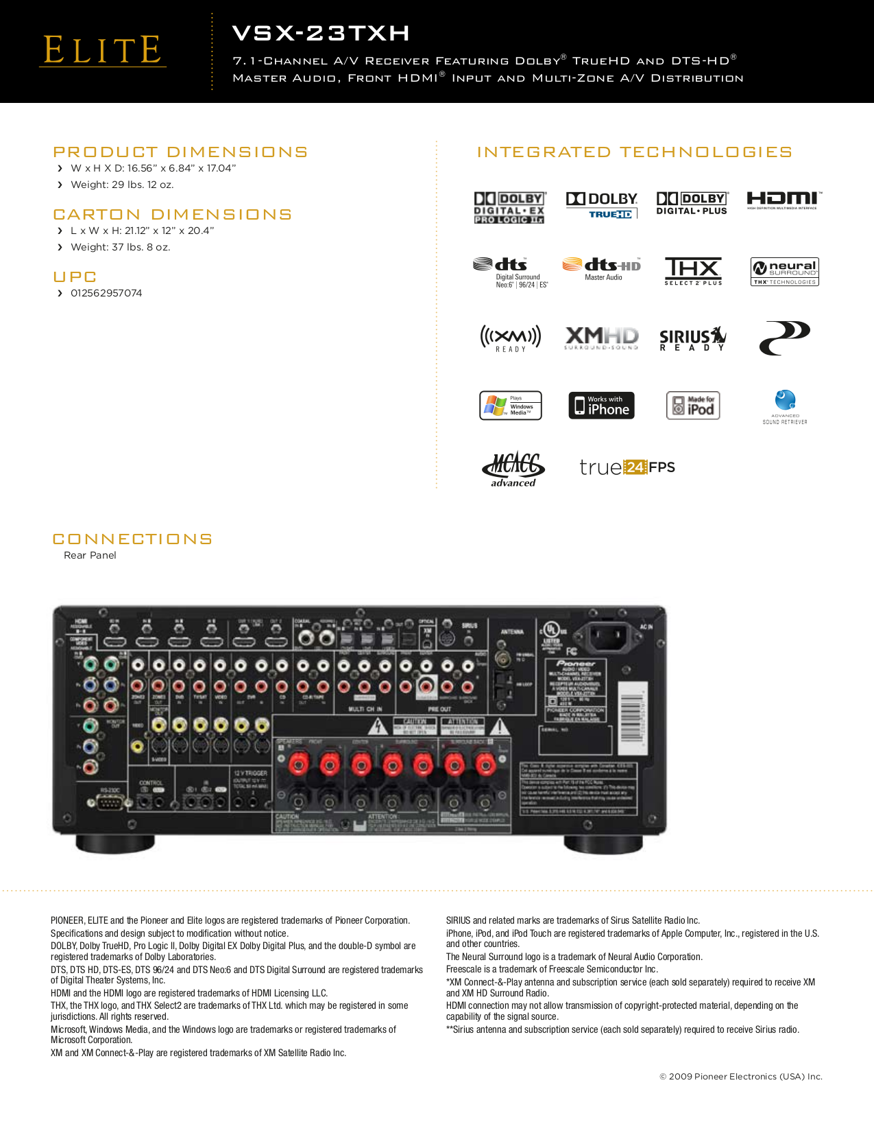 PDF manual for Pioneer Receiver VSX-23TXH