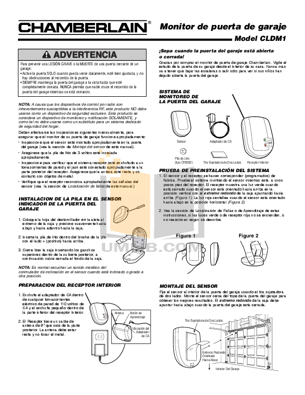 Pdf Manual For Chamberlain Other Cldm1 Door Monitors