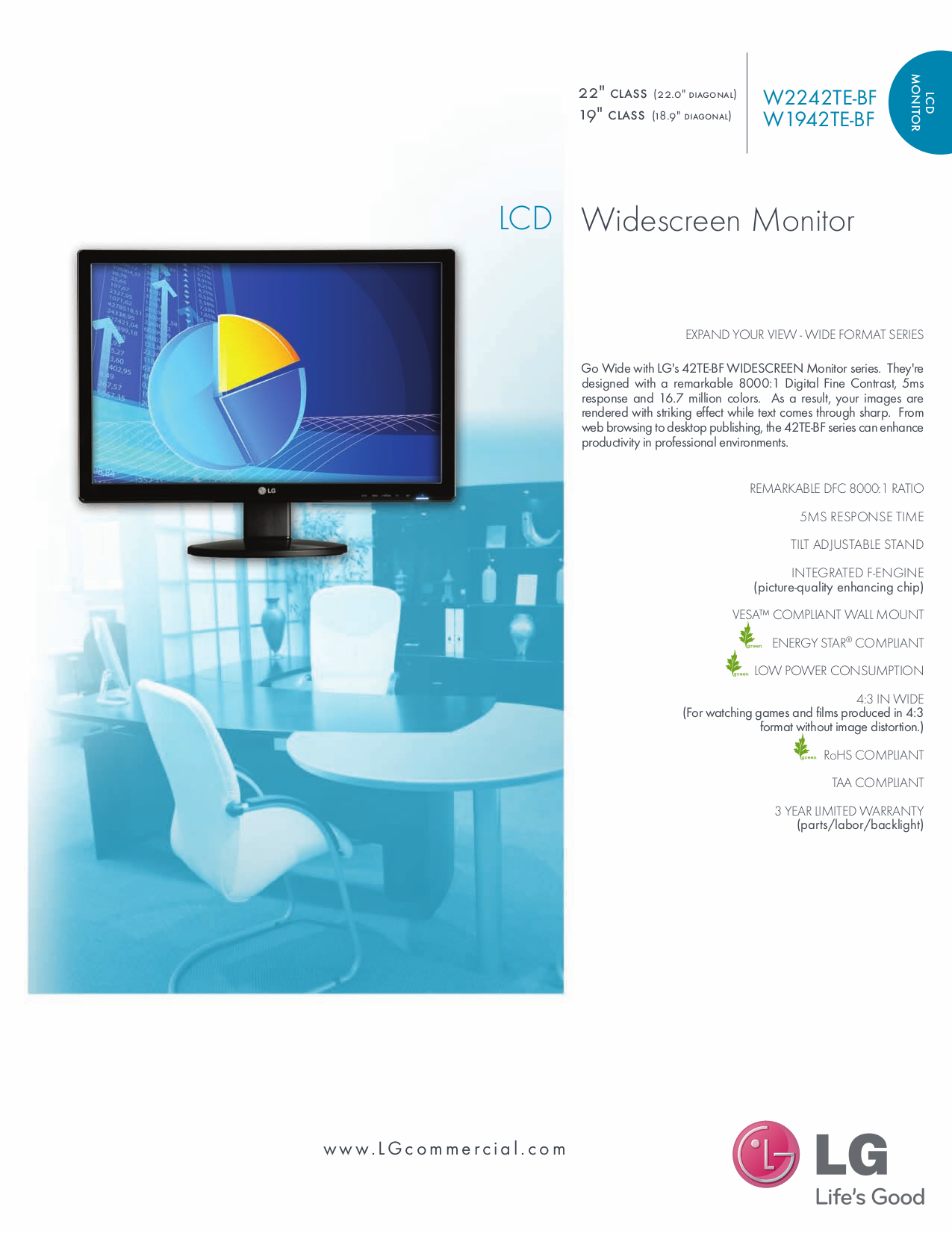 pdf for LG Monitor W1942TE manual