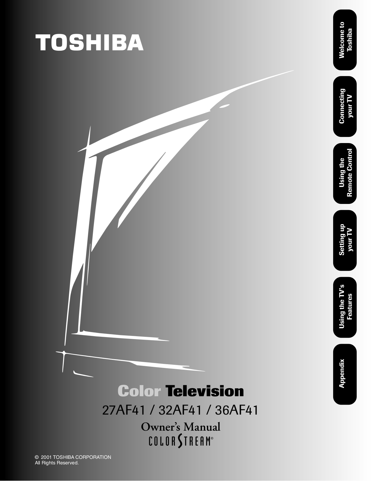 User Manual Toshiba Tv