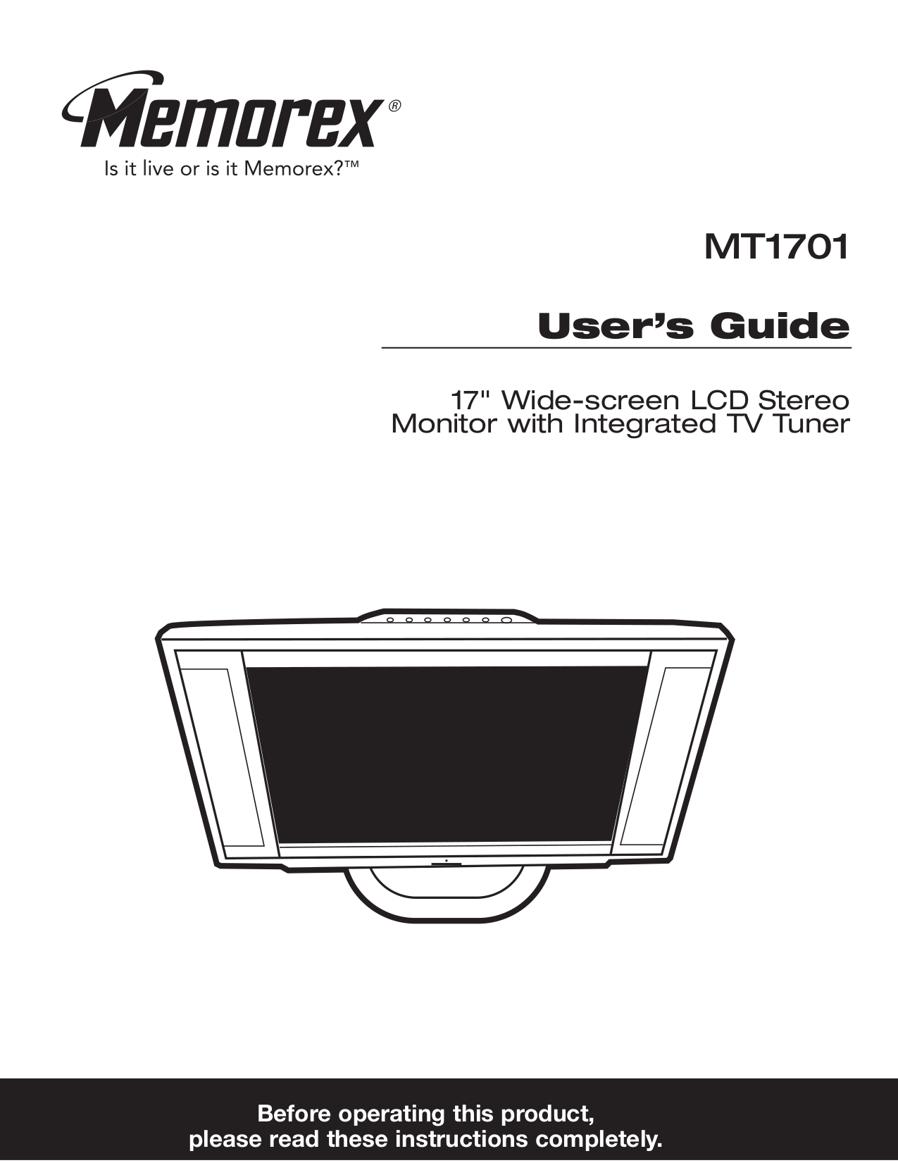 PDF manual for Memorex TV MT1701 PDF manual for Memorex TV MT1701