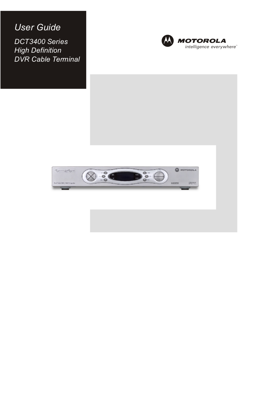 pdf for Motorola Receiver dct6412 manual