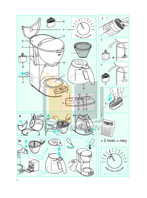 PDF manual for Braun Coffee Maker KF580