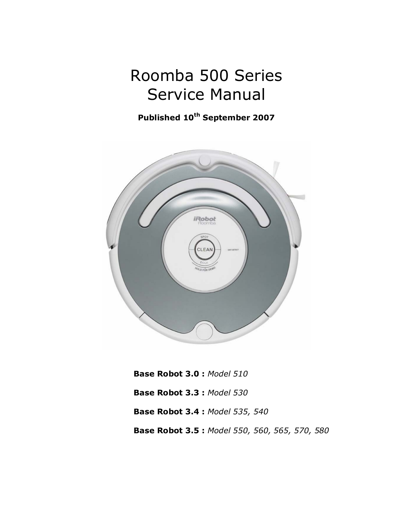 Download free Irobot Roomba 500 Series Manual software - backuperfruit