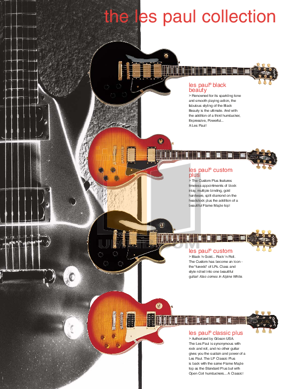 PDF manual for Epiphone Guitar Ace Frehley Signature Les Paul