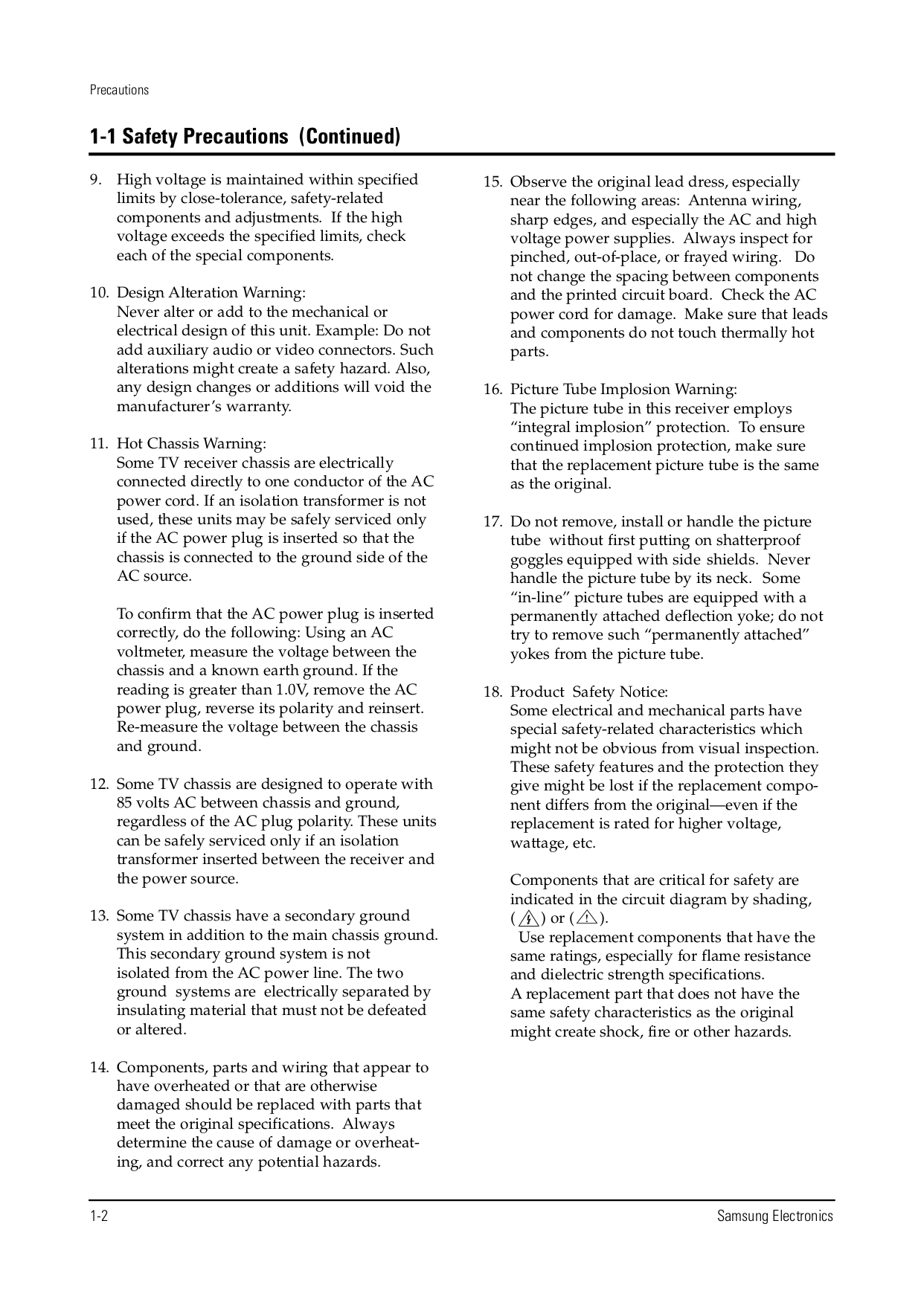 ... Samsung TV CT20F3 pdf page preview ...