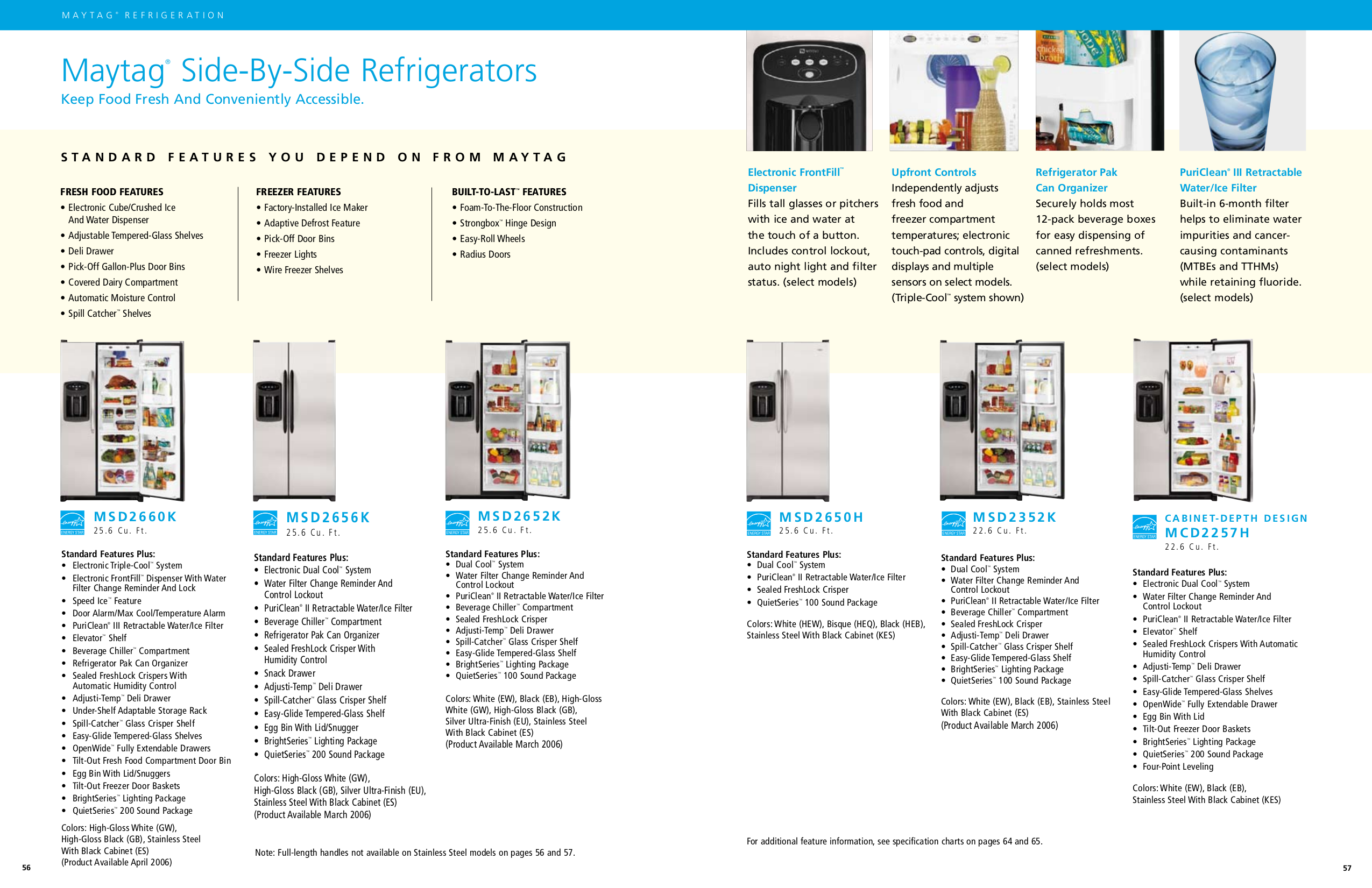 PDF manual for Maytag Refrigerator MFF2557HE