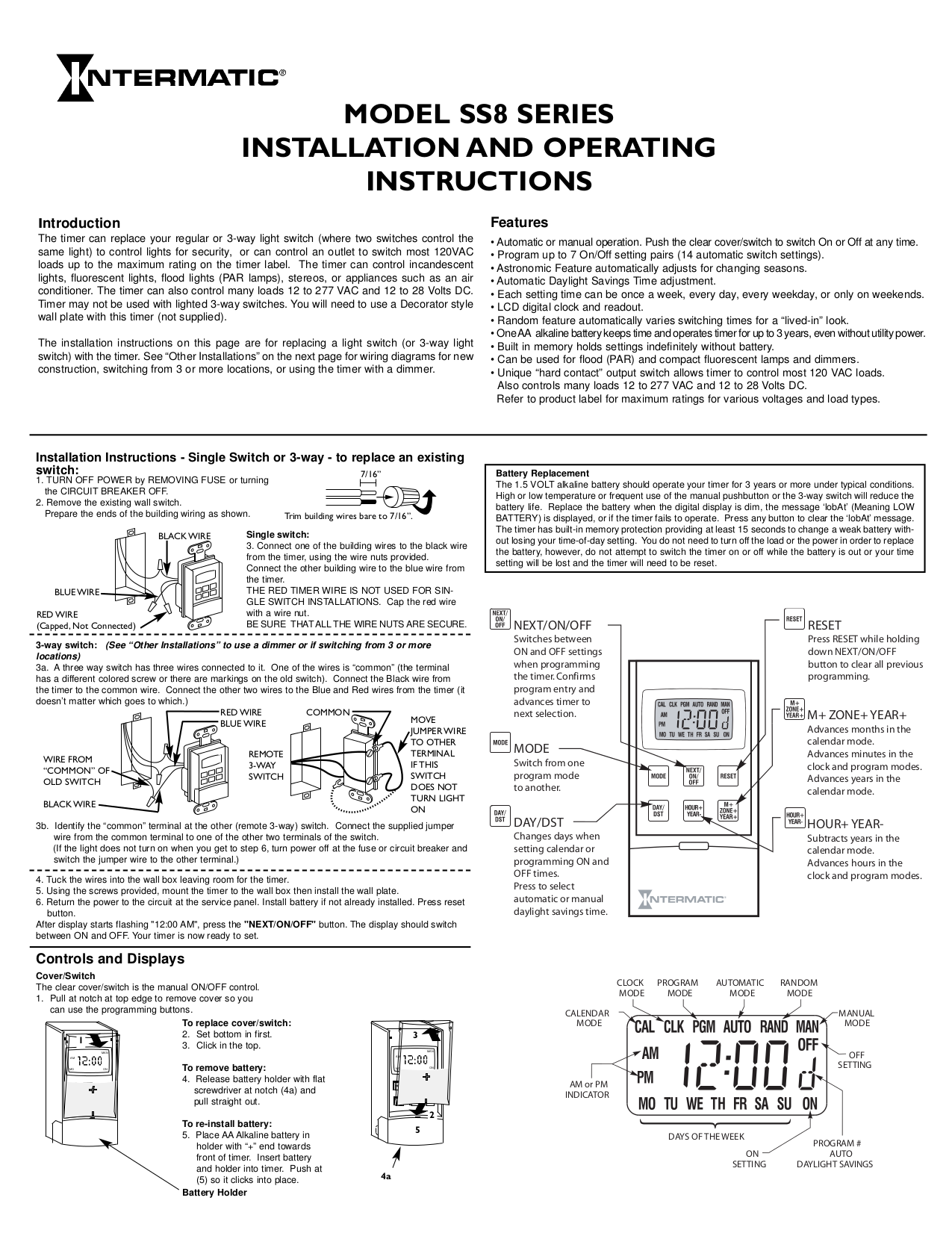 Download free pdf for Intermatic CL1 Flood Lights Other manual