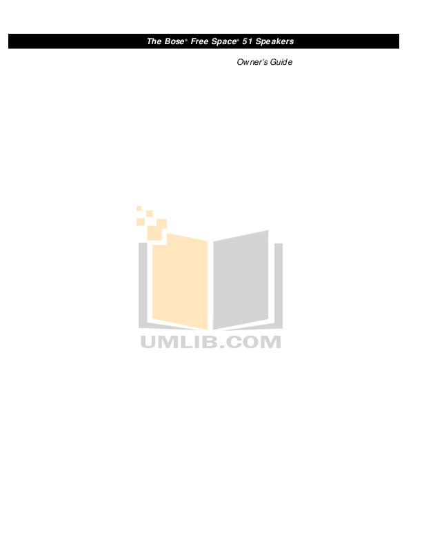 Download Free Pdf For Bose Free Space 51 Speaker Manual