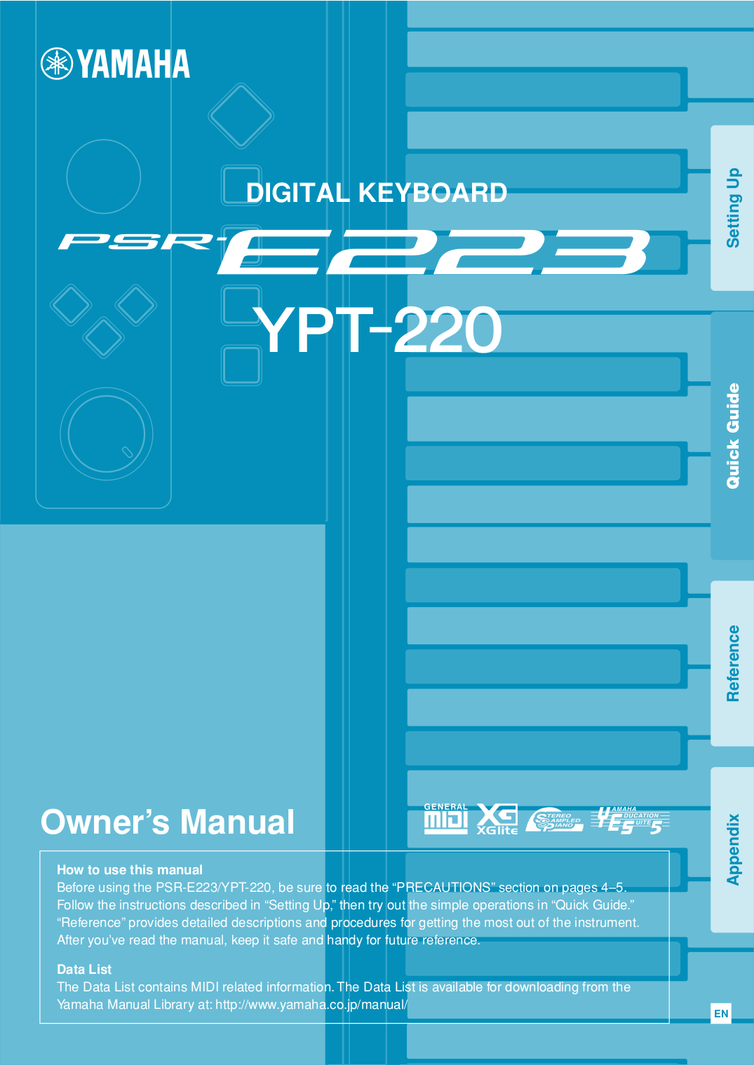 Yamaha keyboard instruction manual