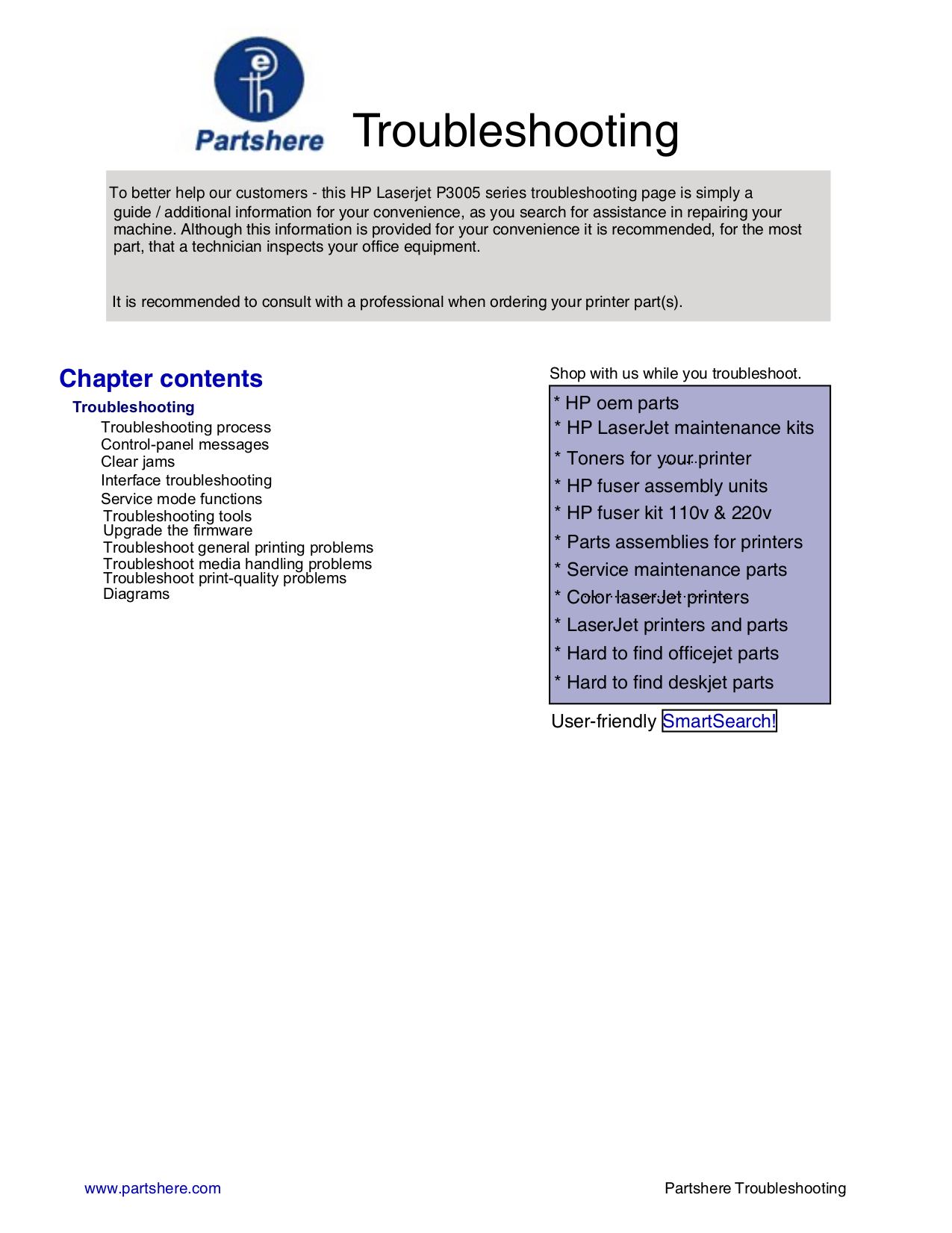 pdf for HP Printer Laserjet,Color Laserjet P3015n manual