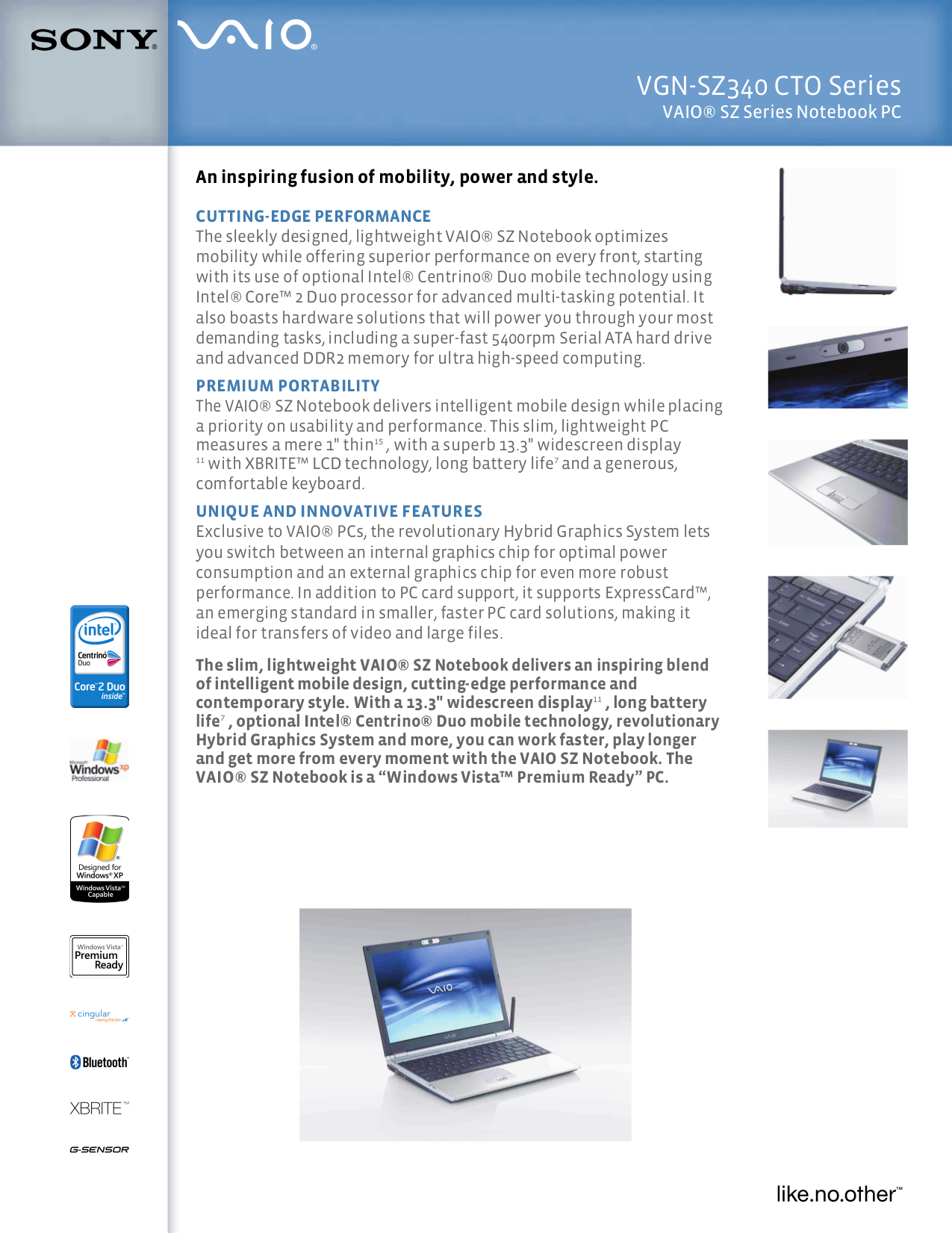 pdf for Sony Laptop VAIO VGN-SZ240 manual