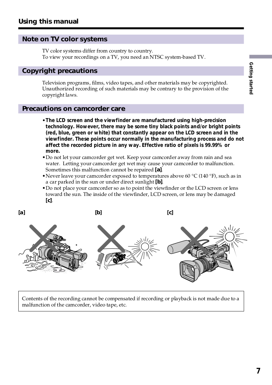 Pdf Manual For Sony Camcorders Dsr Pd