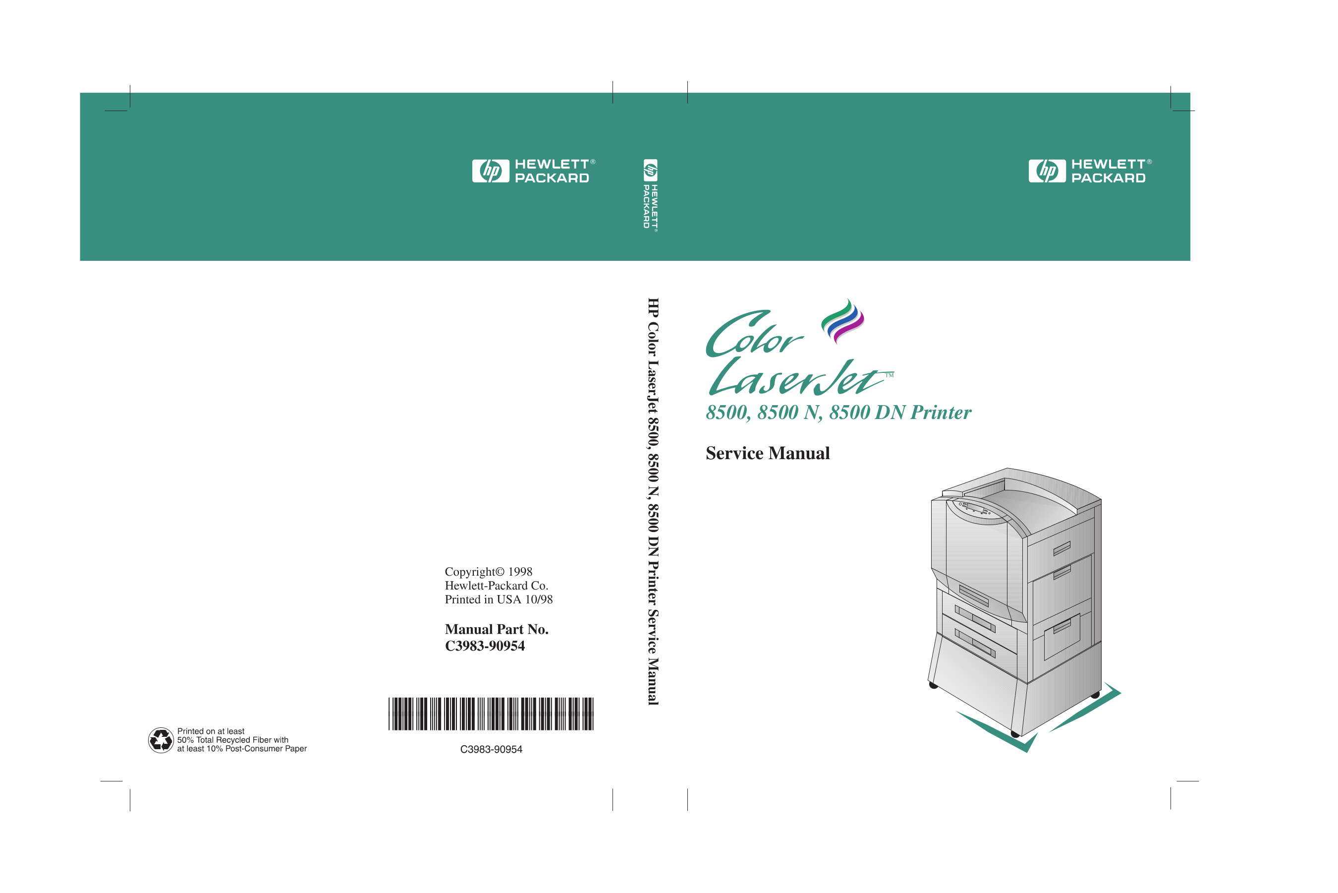 pdf for HP Printer Laserjet,Color Laserjet 8500dn manual