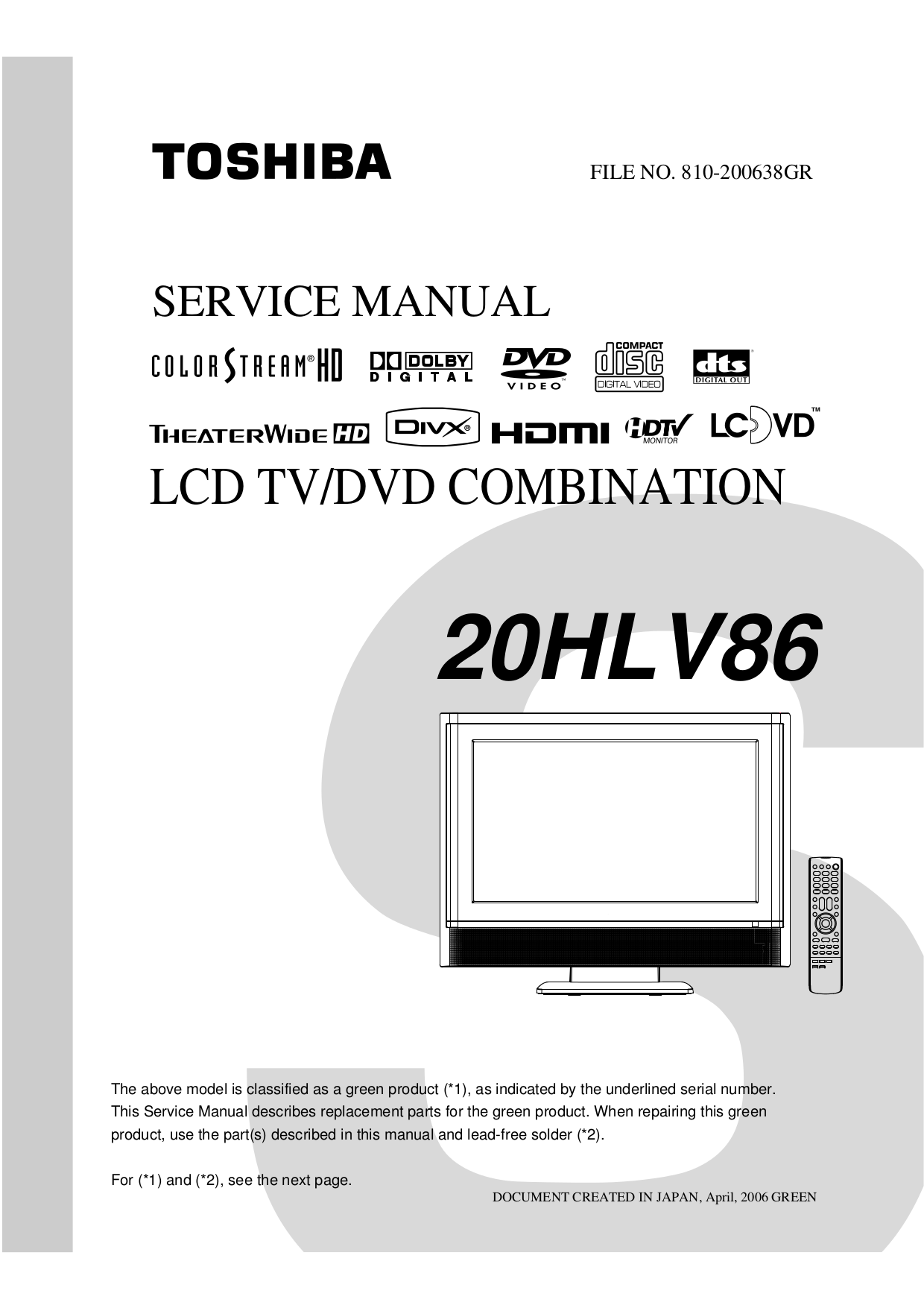 manual tv toshiba color stream 20hl85 owner's manual english toshiba canada.