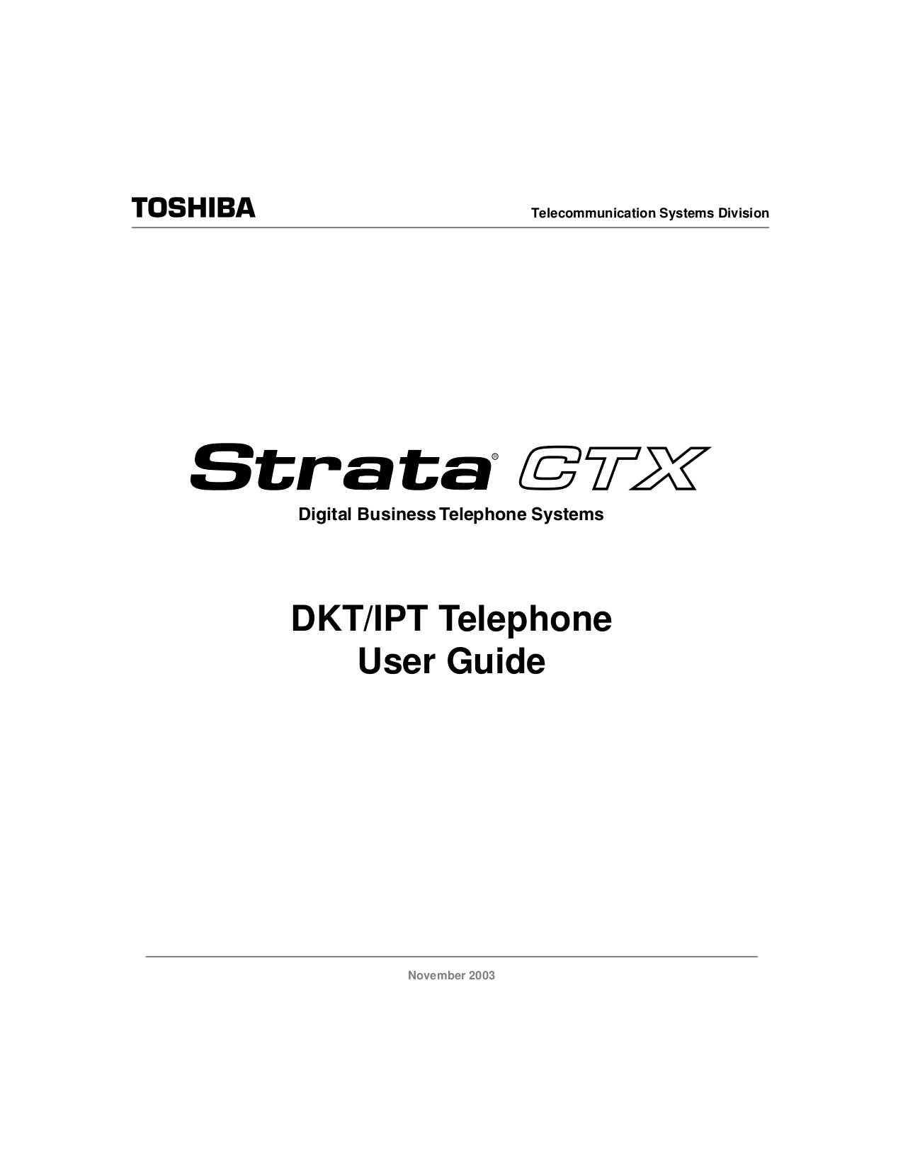 Toshiba Dkt3220-Sd Telephone Manual