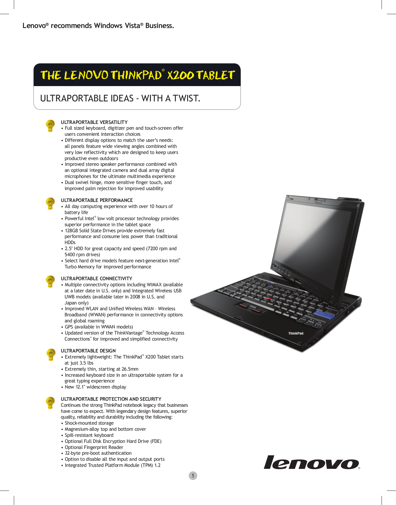 Download free pdf for Lenovo ThinkPad X200 Tablet 7450 Laptop manual