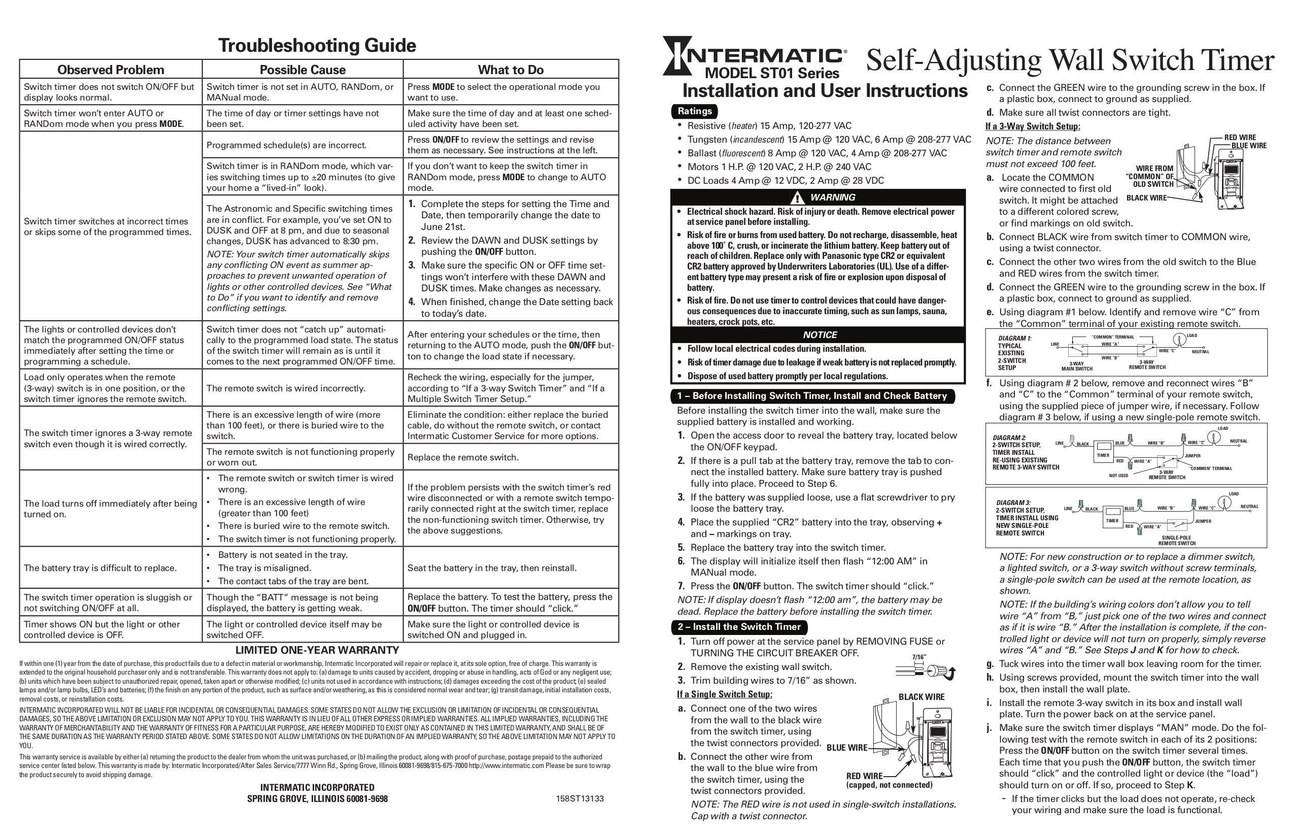 Download Free Pdf For Intermatic St01 Security Timers