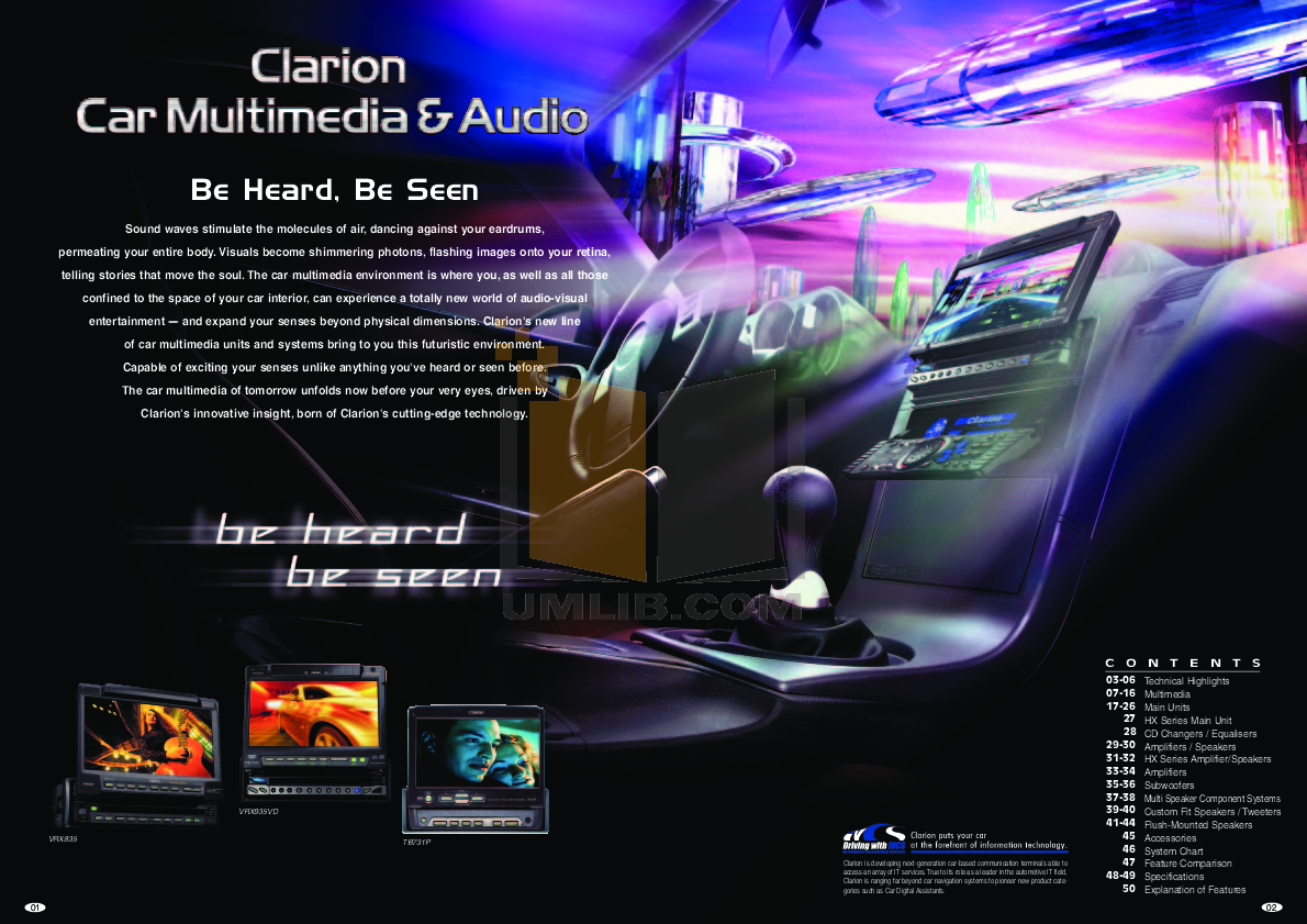 PDF manual for Clarion Car Amplifier MCD360