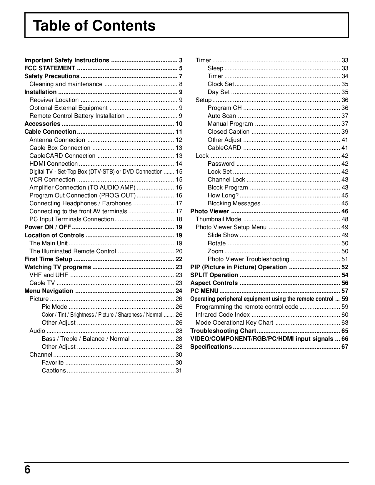 ... Panasonic TV Viera TH-42PD25 pdf page preview ...