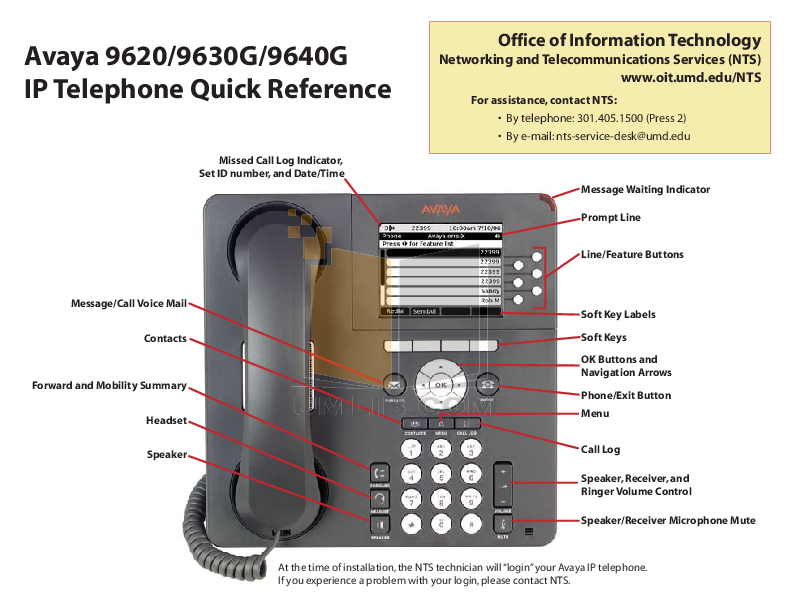 Download free pdf for Avaya 9640G Telephone manual