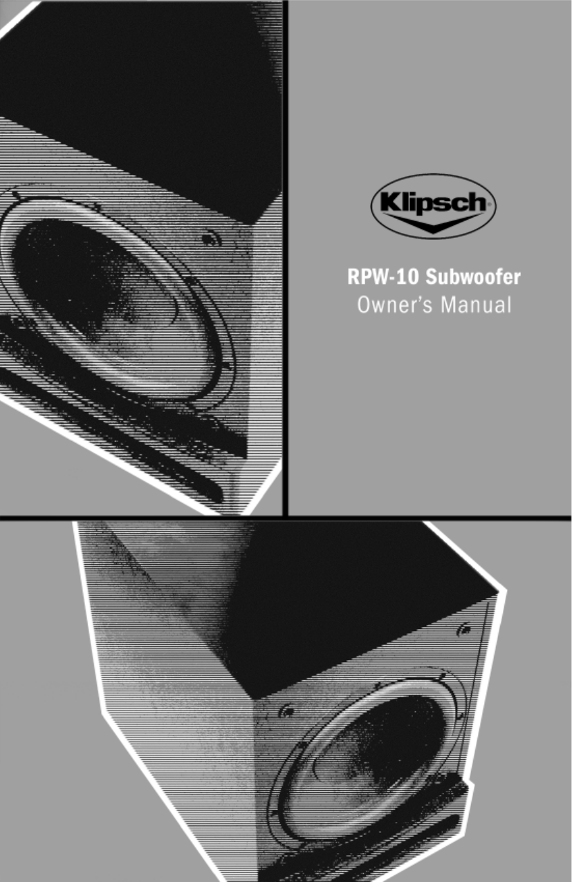 Download free pdf for Klipsch Reference Series RPW10 Subwoofer manual